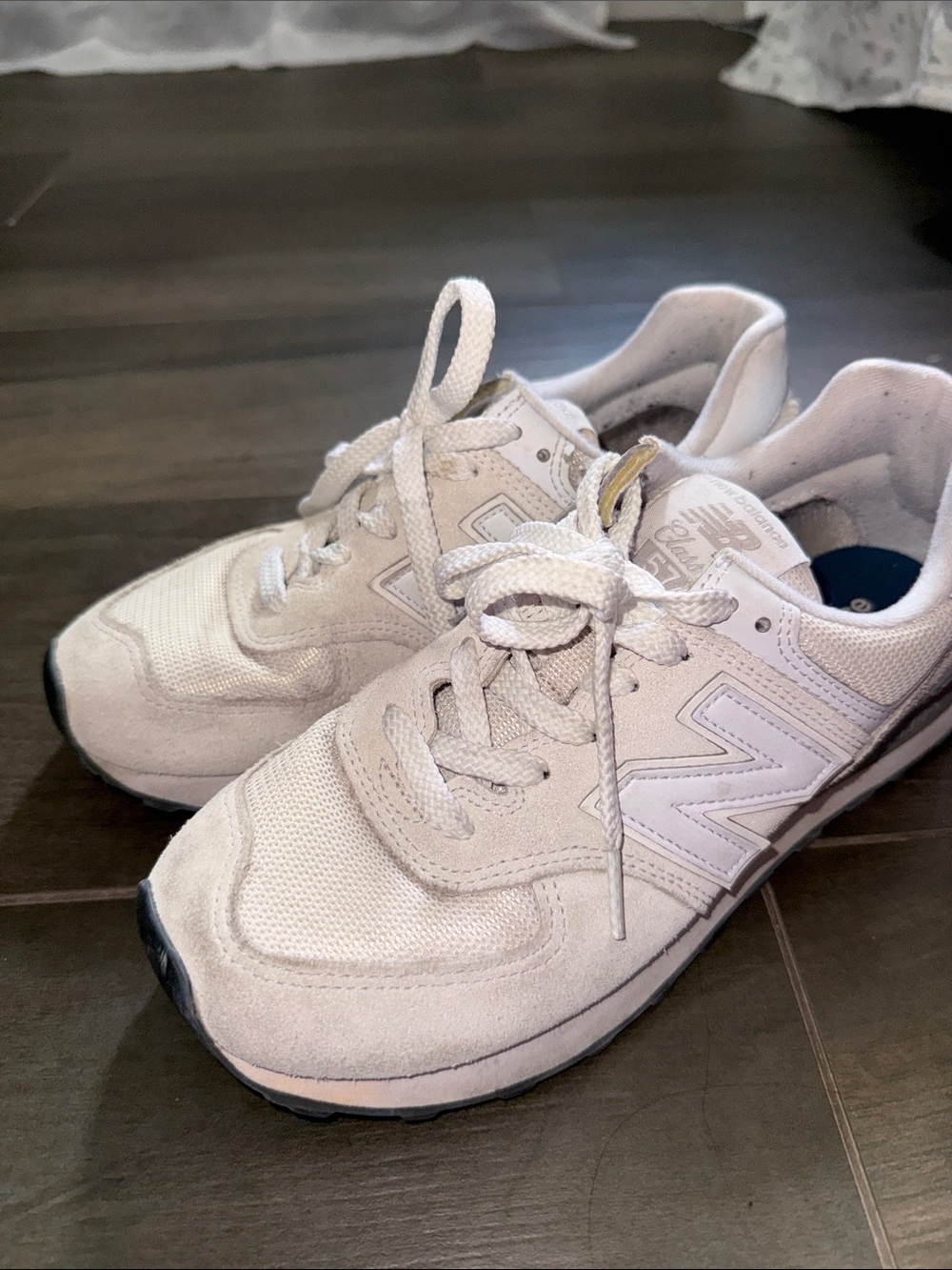 New Balance Off-White/Tan Casual Sneakers